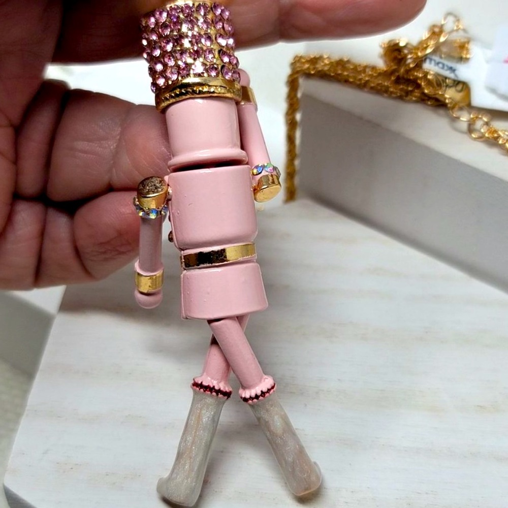 New Betsey Johnson Nutcracker Pendant Long Necklace - Picture 10 of 13